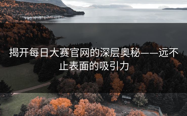 揭开每日大赛官网的深层奥秘——远不止表面的吸引力